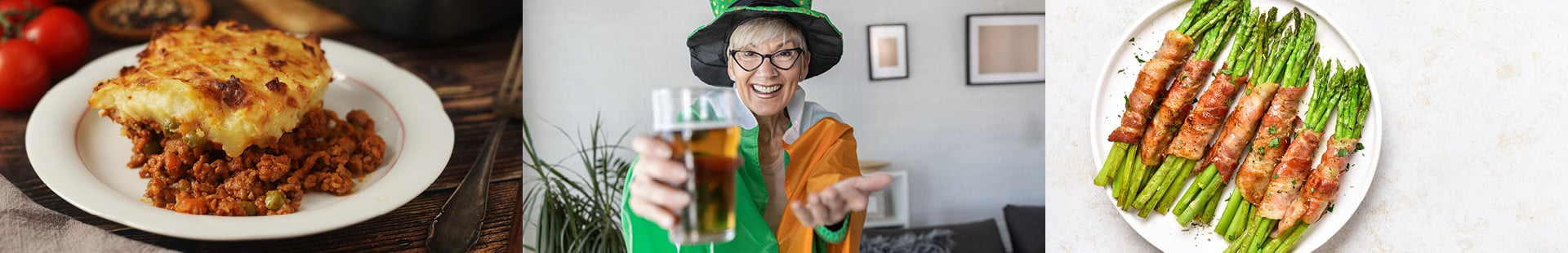 shepardspie-seniorwithbeer-baconwrappedasparagus